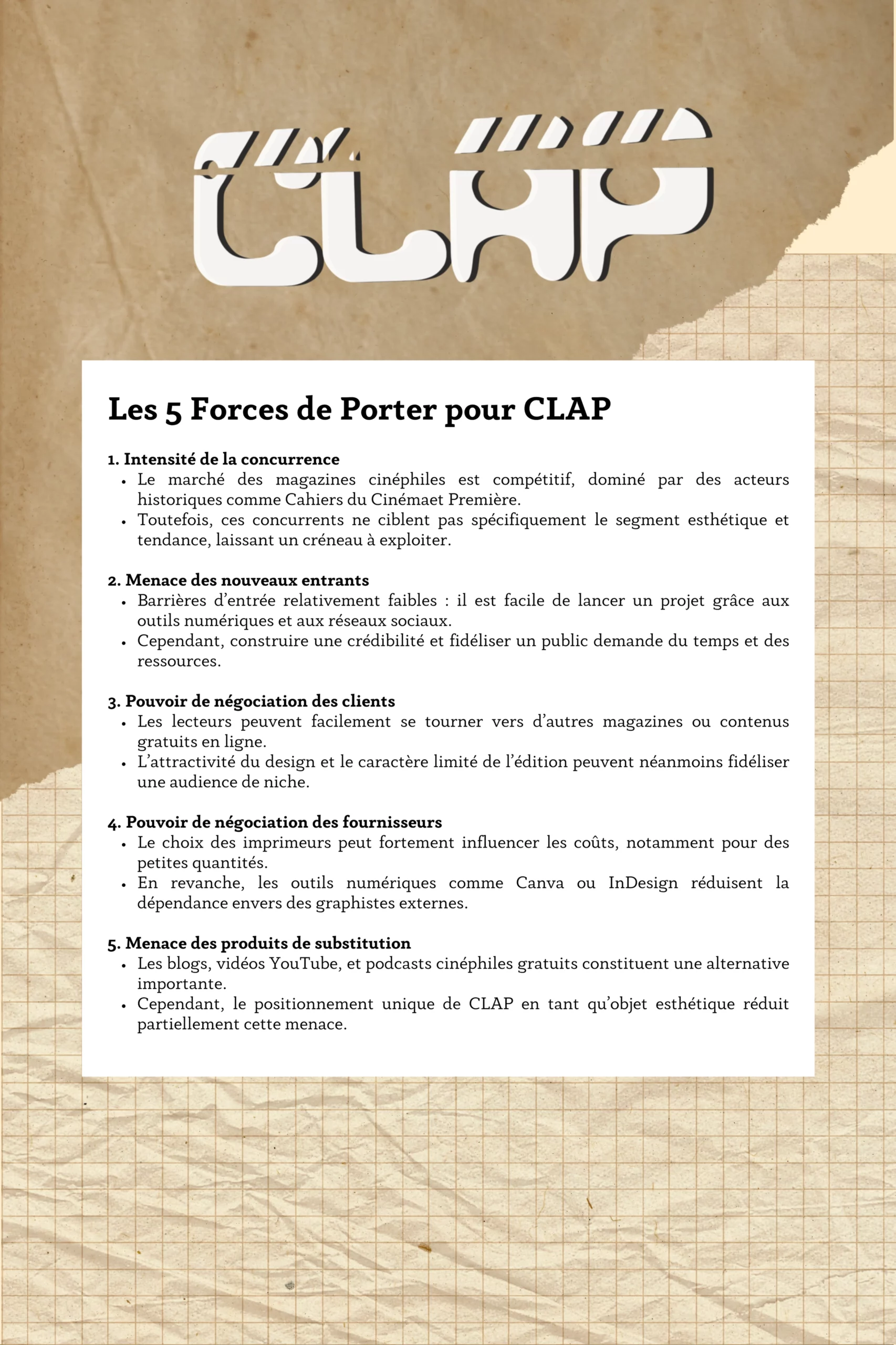 CLAP magazine 5 forces de MR PORTER